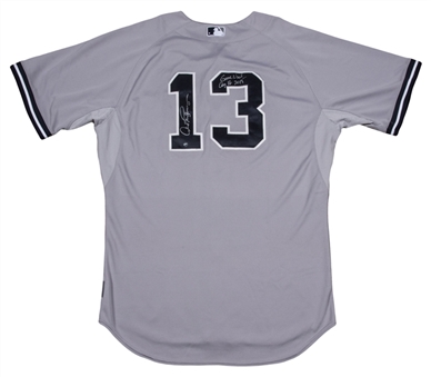2015 Alex Rodriguez Game Used and Signed New York Yankees Road Jersey Used on 8/16/2015 (MLB Authenticated & Steiner)
